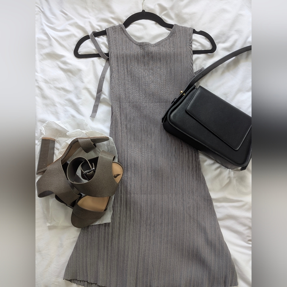 Grey Chunky Heels
